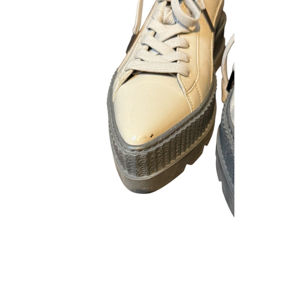 Fenty Puma Women's Cream Lace-Up Pointed Toe Sneakers - Picture 2 of 8